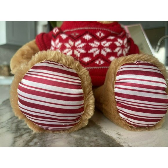 BUILD A BEAR Peppermint Paws Candy Cane Bear Full Size Plush With Sweater - Picture 6 of 10